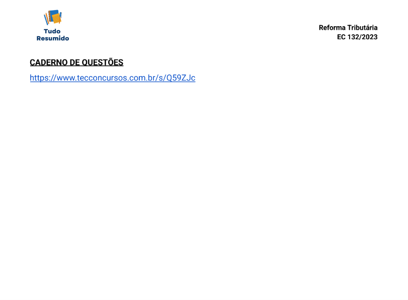 Reforma Tributária Esquematizada