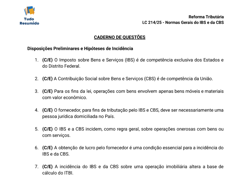 Reforma Tributária Esquematizada